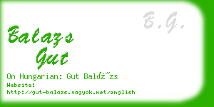 balazs gut business card